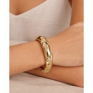 Sequin Gold Cross Bangle Hinge Bracelet New